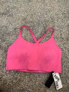 Organic Basics Active Cross Back Bra Pink  Sz Large